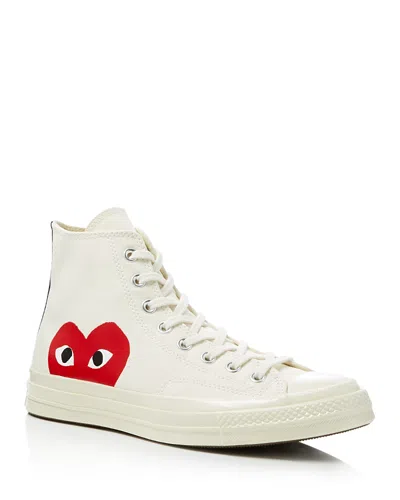 COMME DES GARÇONS PLAY X CONVERSE UNISEX CHUCK TAYLOR LACE UP HIGH TOP SNEAKERS