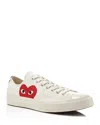 Comme Des Garçons Play X Converse Unisex Chuck Taylor Lace Up Low Top Sneakers In White