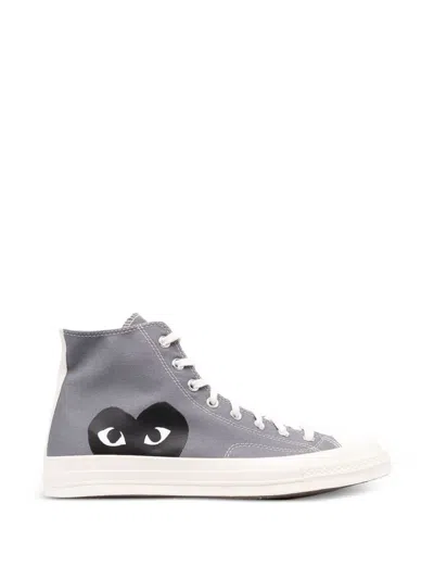 Comme Des Garçons Play X Converse X Converse Chuck 70 High-top Sneakers In Gray