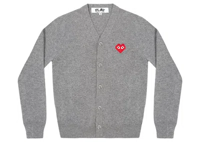 Pre-owned Comme Des Garçons Play X Invader Cardigan In Top Grey