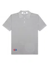 Comme Des Garçons Play X Invader Heart Polo Shirt In Gray