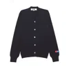 Comme Des Garçons Play X Invader Pixelated-heart Cardigan