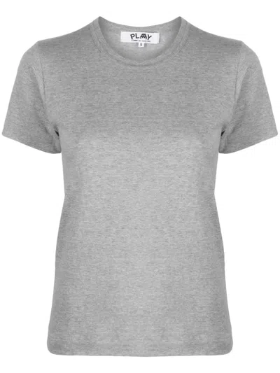 Comme Des Garçons Play Round-neck Cotton T-shirt In Green