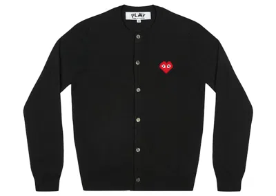 Pre-owned Comme Des Garçons Play X Invader Women's Cardigan In Black