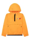 Comme Des Garçons Play X K-way Heart-logo Half-zip Jacket In Yellow
