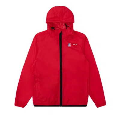 Pre-owned Comme Des Garçons Play X K-way Hoodie Full Zip 'red' | Kid's Size 12