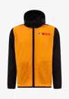 Comme Des Garçons Play X K-way Logo Print Zip-up Jacket In Black
