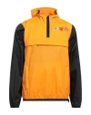 Comme Des Garcons Play X K-way Comme Des Garçons Play X K-way Man Jacket Mandarin Size Xxl Polyamide In Orange