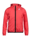Comme Des Garcons Play X K-way Comme Des Garçons Play X K-way Man Jacket Red Size Xl Polyamide In Red