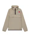Comme Des Garçons Play Comme Des Garcons Play Men's Beige  X K-way Hooded Shell Jacket In Nude