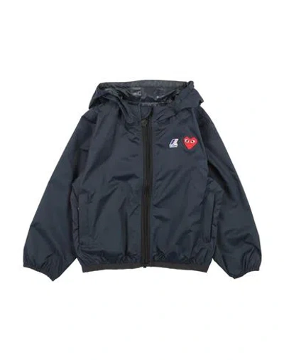 Comme Des Garcons Play X K-way Babies' Comme Des Garçons Play X K-way Toddler Boy Jacket Midnight Blue Size 4 Polyamide