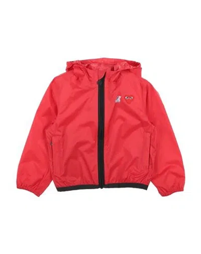 Comme Des Garcons Play X K-way Babies' Comme Des Garçons Play X K-way Toddler Boy Jacket Red Size 6 Polyamide