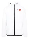 Comme Des Garçons Play X K-way Zipped Jacket In White