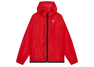 Pre-owned Comme Des Garçons Play X Kway Claude Fullzip Jacket In Red