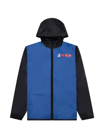 Comme Des Garçons Play X K-way Heart-patch Zipped Windbreaker Jacket In Multi
