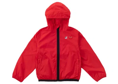 Pre-owned Comme Des Garçons Play X Kway Kids Full Zip Jacket In Red