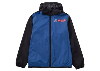 Pre-owned Comme Des Garçons Play X Kway Logos Full Zip Jacket In Blue Black
