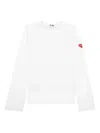 Comme Des Garçons Play X The Artist Invader Long-sleeve T-shirt In White