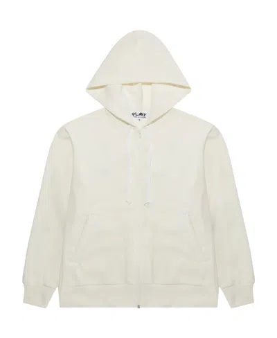 Comme Des Garçons Play X The Artist Invader Pixelated-appliqué Hoodie In White
