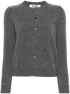 Comme Des Garçons Play X The Artist Invader Pixelated-appliqué Cardigan In Grey