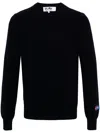 Comme Des Garçons Play Logo-patch Wool Jumper In Blue