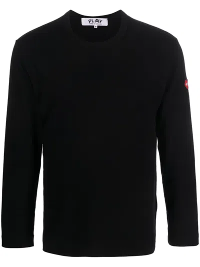 Comme Des Garçons Play X The Artist Invader Pixelated-appliqué T-shirt In Black