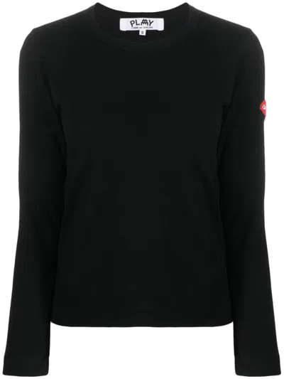 Comme Des Garçons Play X The Artist Invader Pixelated-appliqué T-shirt In Black