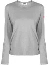 Comme Des Garçons Play X The Artist Invader Pixelated-appliqué T-shirt In Grey