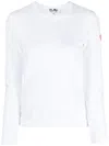 Comme Des Garçons Play X The Artist Invader Pixelated-appliqué T-shirt In White