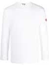 Comme Des Garçons Play X The Artist Invader Pixelated-appliqué T-shirt In White