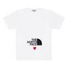 Comme Des Garçons Play Comme Des Garcons Play X The North Face Play Together Tee In White