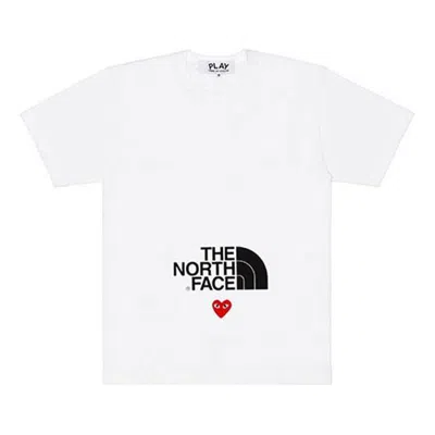 Comme Des Garçons Play Comme Des Garcons Play X The North Face Play Together Tee In White