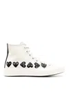Comme Des Garçons Play Multi Heart Converse X Comme Des Gar S Play Hi-top Sneakers In Blanco