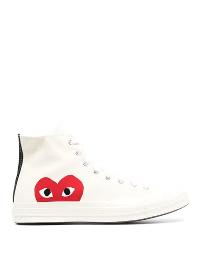 Comme Des Garçons Play Ct70 Hi Top Red Sole In White