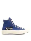 Comme Des Garçons Play Play Converse Cotton High Sneakers In Blue