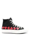Comme Des Garçons Play X Converse Play High-top Sneakers In Negro