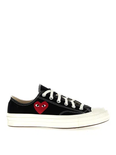Comme Des Garçons Play Comme Des Garcons Play Black Canvas Comme Des Garã§ons X Converse Sneakers