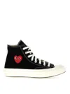 Comme Des Garçons Play Play Converse Cotton High Sneakers In Black