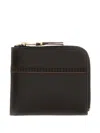 Comme Des Garçons Play Zip-around Leather Wallet In Brown