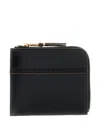 Comme Des Garçons Play Zip-around Leather Wallet In Black