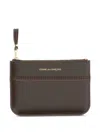 Comme Des Garçons Play Zip-fastening Leather Card Holder In Brown