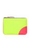 Comme Des Garçons Play Zip-fastening Leather Wallet In Green