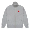 Comme Des Garçons Play Comme Des Garcons Play Zip Up Crewneck Sweatshirt 'grey' In Gray