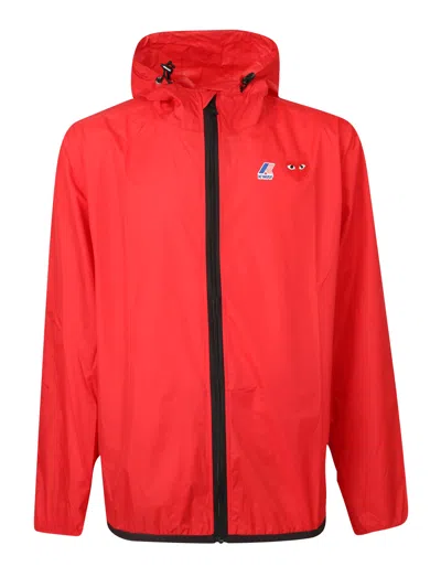 COMME DES GARÇONS PLAY ZIP-UP HOODED JACKET