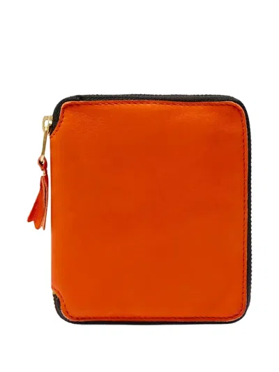 Comme Des Garçons Play Zip-up "orange" Wallet In Red