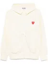 Comme Des Garçons Play Heart Logo Patch Zip-up Hoodie