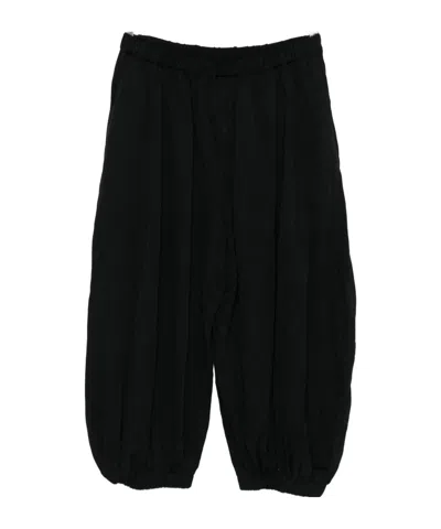 Comme Des Garçons Pleat-detail Trousers In Black