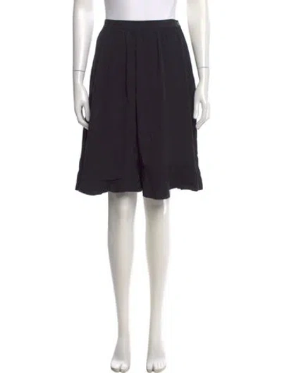Pre-owned Comme Des Garçons Pleated Accents Knee-length Skirt In Black