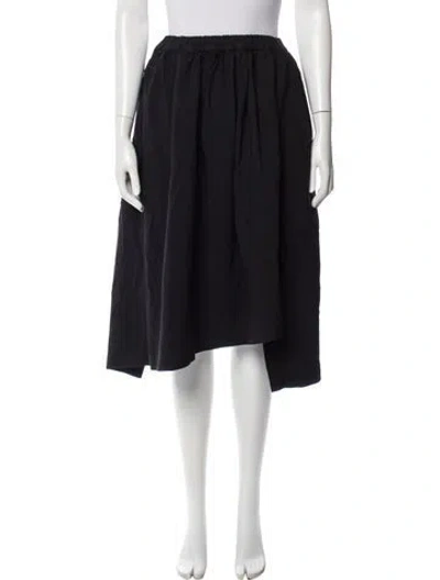 Pre-owned Comme Des Garçons Pleated Accents Knee-length Skirt In Blue