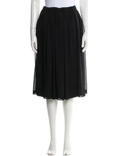 Pre-owned Comme Des Garçons Pleated Accents Knee-length Skirt In Gray